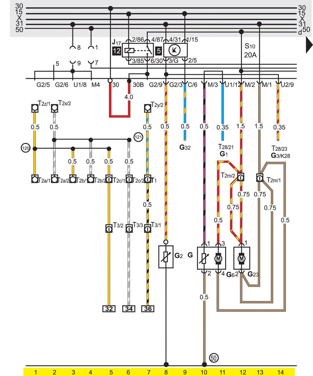 Пассат б3 схема электропроводки