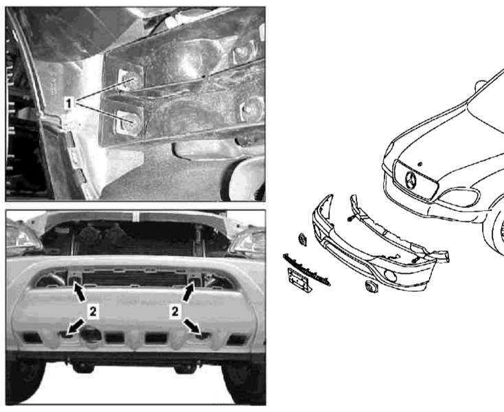 Бампер мерседес w163 amg