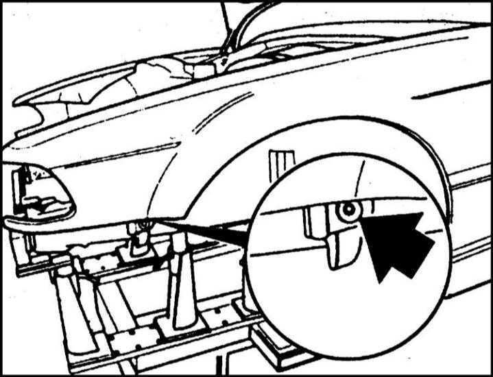  Снятие и установка переднего крыла BMW 5 (E39)
