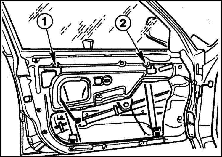  Снятие и установка электрического стеклоподъемника BMW 5 (E39)
