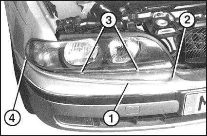  Снятие и установка фары BMW 5 (E39)