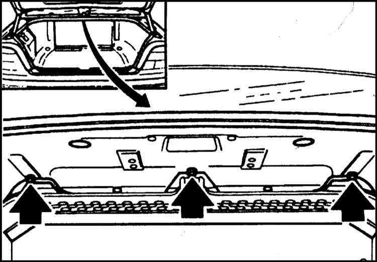  Снятие и установка полки под головной убор BMW 5 (E39)