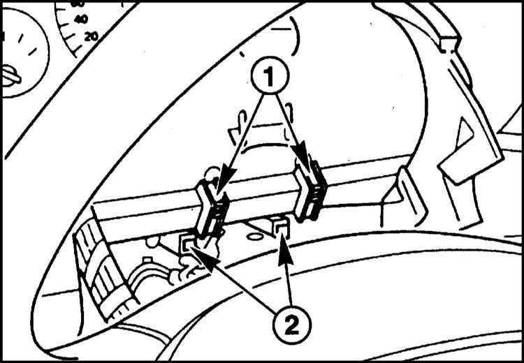  Снятие и установка выключателя сигналов поворота/ стеклоочистителя BMW 5 (E39)