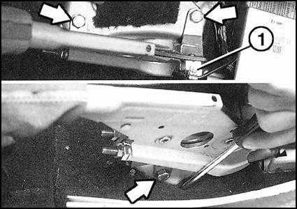  Снятие и установка рычага стояночного тормоза BMW 5 (E39)